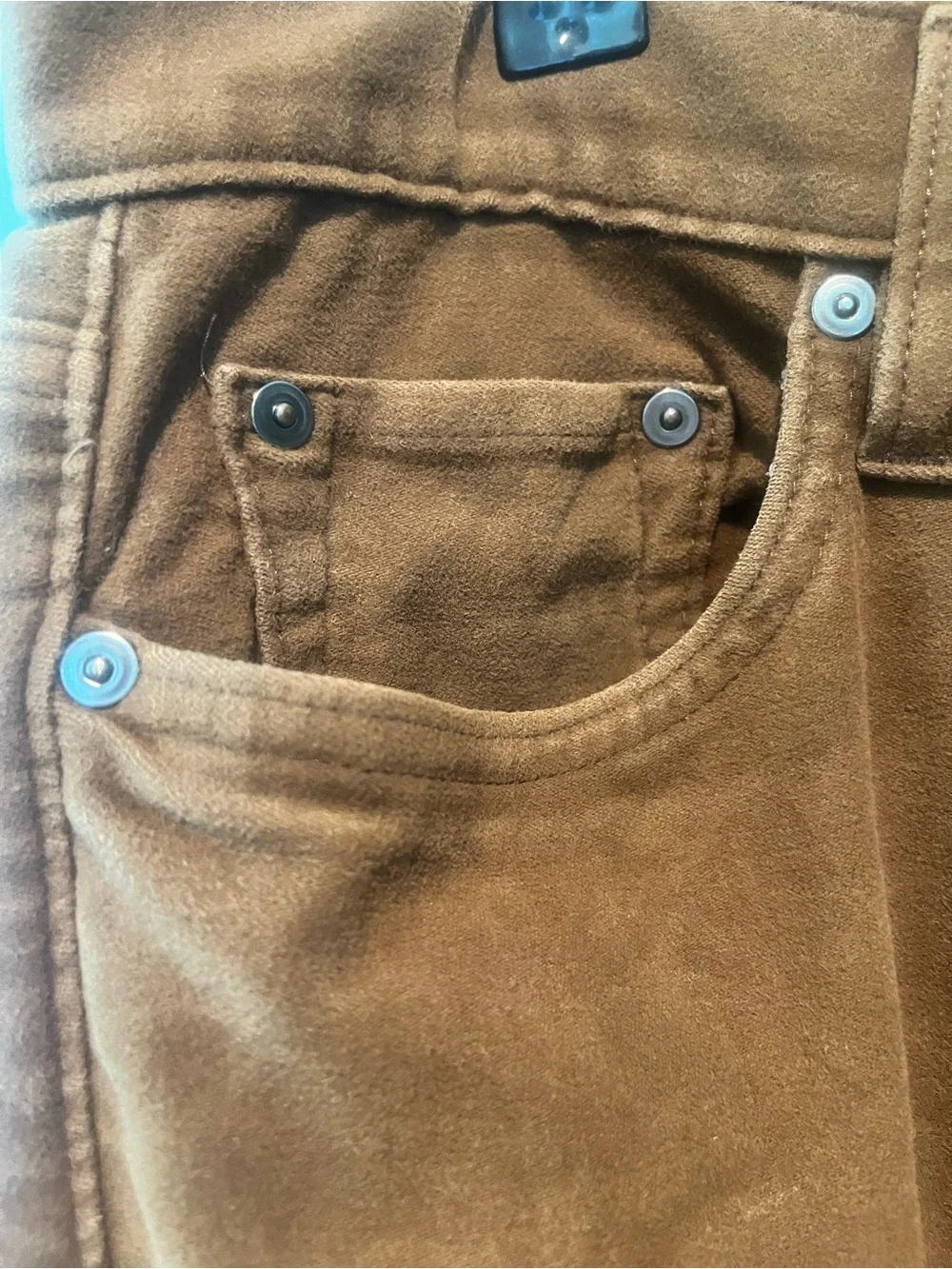 Banana Republic Men's Sued Traveler Pants / Warm Caramel Brown